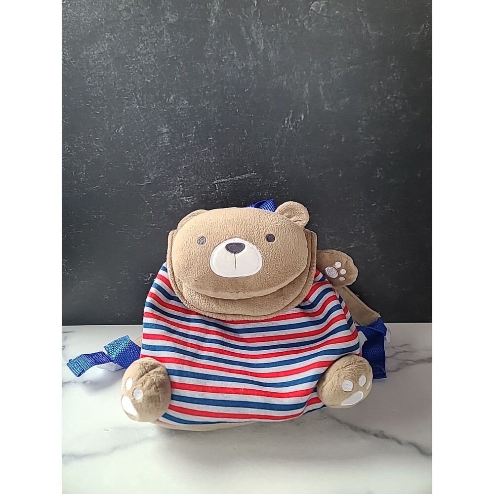 Little Me Backpack and Rattle Set Brown Bear Baby Toddler USED